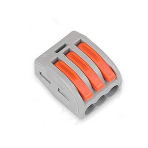 Wire Connectors, Lever Wire Nut Connector Compact Wire Fast Connection Terminal PCT-213 3 Conductor(10 Pack)