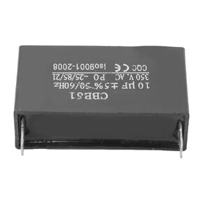 Yctze CBB61 Capacitor 10UF for Fan Motor Starting, Whole House Fan Capacitor, 350VAC, 50/60Hz, 3 MFD 2 Terminal, C61 Attic Fan Capacitor, Capacitor 250VAC, 370VAC