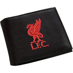 Liverpool FC Embroidered Wallet, Black, 11cm x 9cm