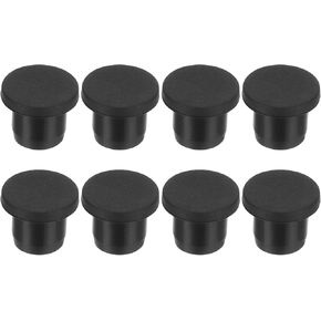 PATIKIL 10mm Diameter Rubber Hole Plugs, 8 Pcs Silicone Rubber Round Hole Stoppers for 9-10mm Hole, Black