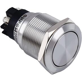 مفتاح زر ضغط لحظي 22 مم، من الفولاذ المقاوم للصدأ، مقاوم للماء، 12 فولت - 250 فولت/5 أمبير (طرف المسمار) in Kuwait