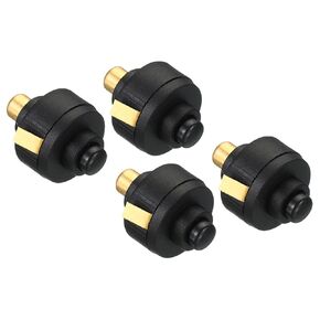 PATIKIL 15mm Latching Push Button Switch, 4 Pcs 2 Pins DC 30V 0.5A On/Off Self-Lock Electric Torch Tail Switch for Flashlight Light Lamp DIY, Black