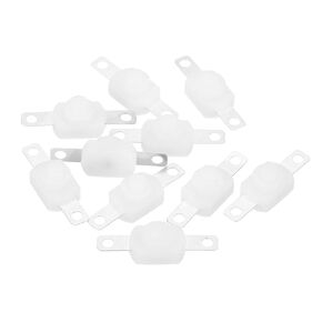 PATIKIL Latching Push Button Switch, 10 Pcs Straight Pin with Hole On/Off Self-Lock DC 30V 1A Micro Switch for Flashlight Light Lamp Wall Outlet DIY, White