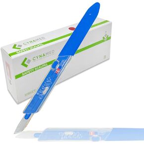 Cynamed Premium Disposable Scalpel w/Retractable Blade and Measurement Scales for Craft, Dermaplaining, Dermatology, Podiatry, Laboratory, Surgical, Dental, Veterinary & More (#15) in Kuwait