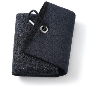 Mile High Life | Tri-fold Golf Towel | Dirt Scrub Side for Club Cleaning and Soft Side for Golf Ball | Brush and Towel in One | Multifunctional Towel | Excellent Water Absorbance (Blue)