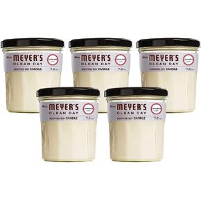 Mrs. Meyer's Scented Soy Aromatherapy Candle, 35 Hour Burn Time, Made with Soy Wax, Lavender, 7.2 Ounce (Pack of 5)