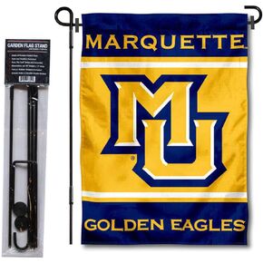 Marquette Golden Eagles Garden Flag with Stand Holder