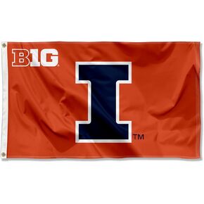 Illini Big 10 University Large College Flag