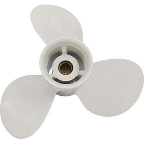 9 7/8 x 11 1/4-F Boat Moto Aluminum Propeller - for Yamaha Outboard Engines Propeller 20-30HP，for Yamaha F25 F30 T20-T30,Replace 664-45947-01-EL,10 Spline Tooth - Aluminum Outboard Propeller