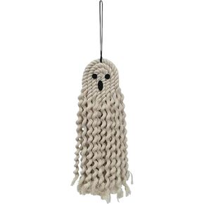 Halloween Decorations Ghost Decor Macrame Wall Hanging Home Ornaments Indoor Outdoor Party Scary Cute Boho Art for Nursery Bathroom Bedroom Living Room Kitchen Garden Yard