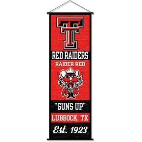 Texas Tech Red Raiders Banner and Scroll Sign