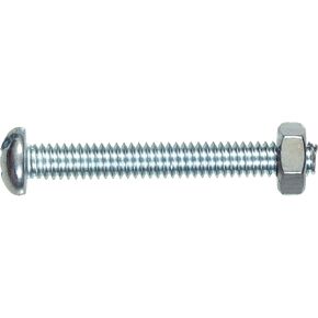 35206 Round Head Combo Machine Screw with Nut, 10-24 x 3/4-Inch, 100-Pack