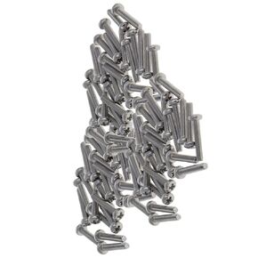 Yinpecly M3 x 50mm Machine Screws Pan Phillips Cross Head Screw 304 Stainless Steel Fasteners Bolts Silver Gray 30Pcs