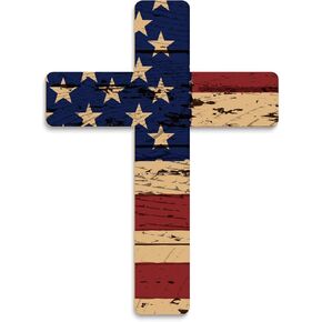 Putuo Decor Floral Cross Wall Decor Painted Decorative Wooden Inspirational Cross Spanish Style Wall Cross Decor Mexican Art Wall Decor Crucifix for Home Room Church Decoration