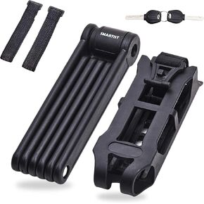 Folding Bike Lock, Heavy Duty Anti Theft Foldable Bike Locks with 2 Keys and Frame Mount, Fold-up Bicycle Lock for Bicycle, Motorcycle, Ladders, 85cm/33.5in in Saudi Arabia