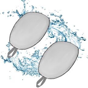 2pcs Kayak Cockpit Cover, Oxford Kayak Seat Cover with Elastic Band Waterproof Kayak Canoe Cockpit Cover Adjustable Kayak Cockpit Protector Seal Cockpit Cover for Most Kayaks (Gray)