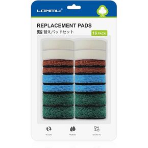 عبوة من 16 قطعة من وسادات تنظيف الرؤوس البديلة من LANMU متوافقة مع جهاز تنظيف الطاقة اللاسلكي من رابرميد ريفيل in Kuwait