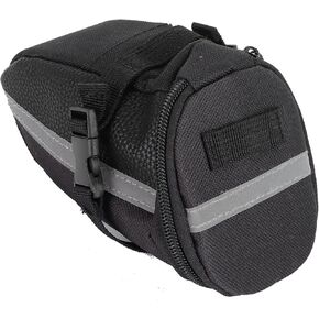 Alomejor Tail Bag Saddle Bag Polyester Bike Seat Bags Under Seat with Reflective Strip for Cycling