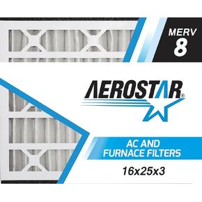 Aerostar 16x25x3 MERV 11 Pleated Replacement Air Filter for Trion Air Bear 229990-101, 3 Pack (Actual Size: 15 3/4"x24 1/4"x3"), AC Furnace Filters
