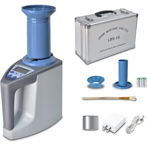 Professional Grain Moisture Meter, Moisture Tester for 20+ grains, Measure Weight, Density, Temperature with LCD Display, Wheat, Corn, Rice, Crop Moisture Detector