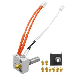New 3D Printer Hotend Kit Fit for Neptune 3 Pro Plus Max, Extruder Head Heater Break Silicone Cover Thermistor with Extra Nozzles, 8Pack