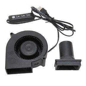 USB Blower Fan, 3.8in 3 Speed Mode DC 5V Brushless 3800 RPM Rotate Speed 22 CFM Computer Cooling Fan for PC Electronics 3D Printer DIY Inflating Modem Router Receiver