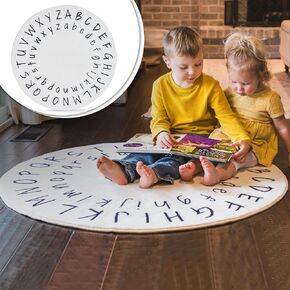 Alphabet Classroom Rug for Kids - 40 Inch Kids Rugs for Bedroom - Nursery Rug for Kids Room Decor - Kids Playroom Rug for Baby Learning - ABC Rugs for Kids Playroom - Kids Area Rugs for Bedroom