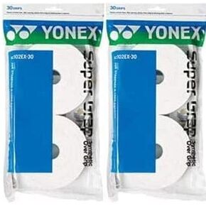 YONEX Super GRAP 2X 30 Packs White (60 Grips)