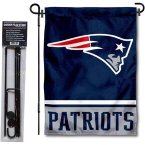 New England Patriots Garden Flag with Stand Holder
