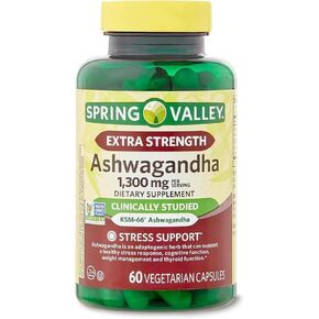 Ashwagandha Dietary Supplement, 1300 mg, 60 Vegetarian Capsules
