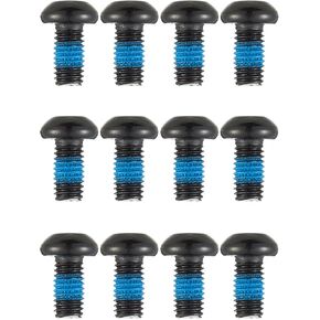 Bicycle Disc Brake Bolts Bike T25 Rotor Screws M5x10mm for Mountain Bike,Roadbike,BMX- 12 Pcs (Black)