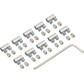 PATIKIL 3mm Hole Wire Rope Clips Set, 10 Pcs Steel Single Holes Lock Cable Clamps Clip with M3x0.5 Screws Spanner for Cable DIY Fittings, Silver