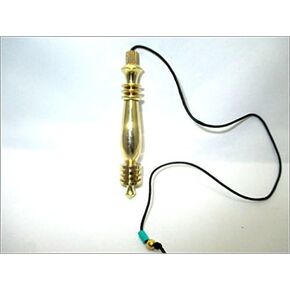 Jet Long Karnak Isis Ring Gold Pendulum Plate Chamber w/Chord Reiki Wiccan Free Booklet Jet International Crystal Therapy Healing Dowsing A++ Metaphysical Spiritual IMAGE IS JUST A REFERENCE.