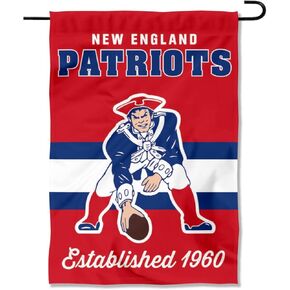 Patriots Throwback Retro Vintage Garden Flag Double Sided Banner