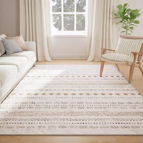 Washable Runner Rug 2x6 Hallway Rugs Non-Slip, Soft Geometric Farmhouse Low Pile Carpet for Kitchen Bathroom Living Room Bedroom Home Decor Black