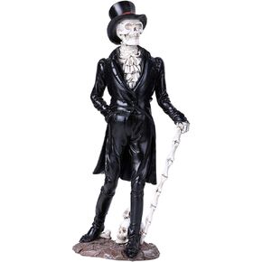 Pacific Giftware Day of The Dead Skeleton Black Suit Gentleman Resin Figurine