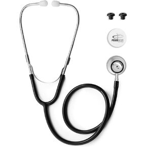 Primacare DS-9291-BK Pediatric Size 22 Inch Stethoscope for Clinical and Screening Instruments, Lightweight and Aluminum Dual Head Flexible Stethoscope, Black