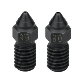 2pcs Ender 3 V3 SE Hardened Steel Nozzles Spider Hotend High Speed Nozzle High Temperature Compatible with Creality Ender 7 / Ender 5 S1 3D Printer Accessories Replament (0.4mm, 0.6mm)