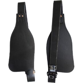 CHALLENGER Horse Western Black Leather Plain Replacement Saddle Fenders 5208BK