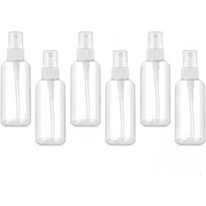 6Pcs Small Spray Bottles,Clear Plastic Fine Mist Spray Bottles,Small Refillable Liquid Containers Travel Spray Bottles Set (20ML)