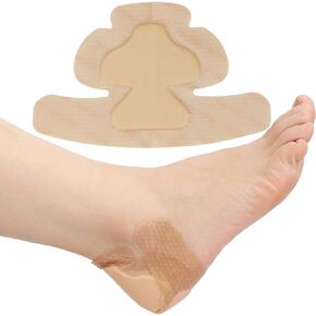 Heel Silicone Foam Dressing Heel Ulcer Protector for Pressure Sores Wound Care Waterproof Bandages with Gentle Silicone Adhesive Border 8"x 8" (Pack of 1)
