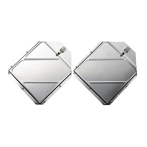 Labelmaster 80SMP4CC97 Slidemaster Replacement Truck and Trailer Aluminum Hazmat Placard Holder 4 Clipped Corners - 2 Pack