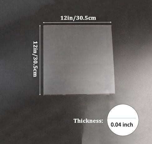 Plexiglass Sheets 12x12"x0.04" PET Sheet Panels Clear Acrylic Sheet Panels for Craft, Picture Frames, Sign Blank, DIY Display Project(6 Packs) in Saudi Arabia