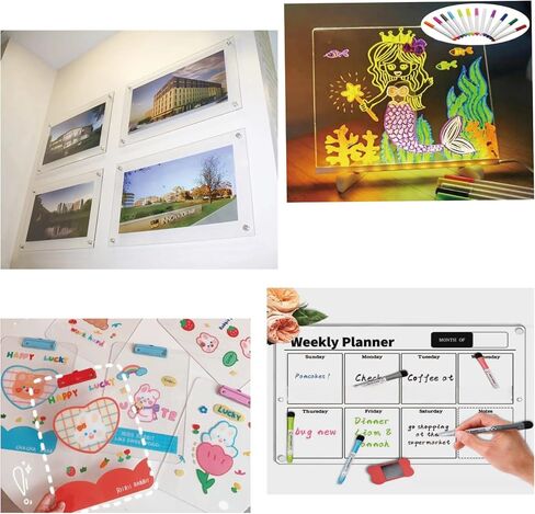 Plexiglass Sheets 12x12"x0.04" PET Sheet Panels Clear Acrylic Sheet Panels for Craft, Picture Frames, Sign Blank, DIY Display Project(6 Packs) in Saudi Arabia