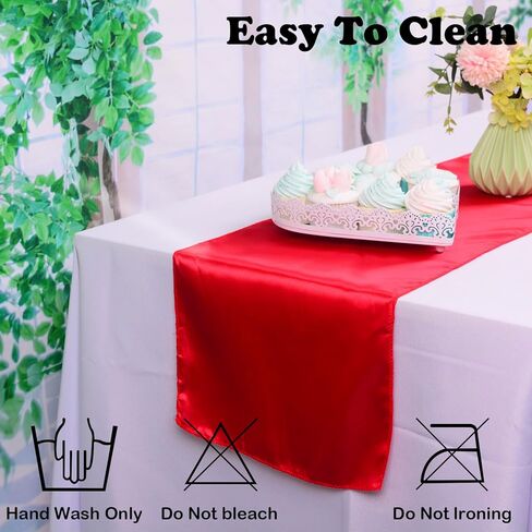 مجموعة من 10 مفارش طاولة من الساتان الذهبي مقاس 12 × 108 بوصة لمآدب الزفاف، وديكورات حفلات أعياد الميلاد، وأوشحة كرسي من الساتان، والتخرج، وحفلات استقبال المولود الجديد/الزفاف in Kuwait