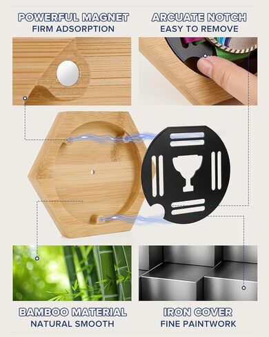 Medal Hanger Display,Hexagonal Bamboo Medal Holder Stand, Honeycomb Medal Hanger Display Case for Running, Swimming, Ball Games, and Any Competition (7PCS) in Saudi Arabia