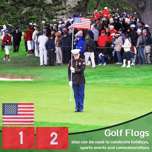 وضع الأعلام الخضراء، 3 عبوات من علم الجولف الأمريكي مع عمود قابل للفصل، عصا علم الجولف بطول 6 أقدام مع أعلام الجولف، مجموعة ثقب علم دبوس الجولف الأمريكي مع مسترد الكرة لممارسة الجولف في الفناء الخلفي in Kuwait