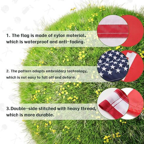 وضع الأعلام الخضراء، 3 عبوات من علم الجولف الأمريكي مع عمود قابل للفصل، عصا علم الجولف بطول 6 أقدام مع أعلام الجولف، مجموعة ثقب علم دبوس الجولف الأمريكي مع مسترد الكرة لممارسة الجولف في الفناء الخلفي in Kuwait