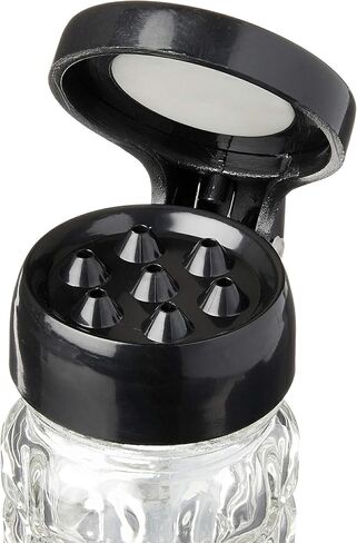 رجها مجانًا - 1.5 أونصة. هزازات ملح وفلفل زجاجية خالية من الرطوبة ومقاومة للرطوبة مع علبة معدنية من تمبلر هوم in Kuwait