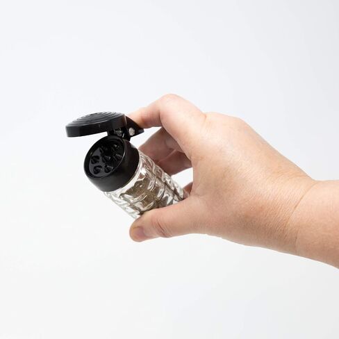 رجها مجانًا - 1.5 أونصة. هزازات ملح وفلفل زجاجية خالية من الرطوبة ومقاومة للرطوبة مع علبة معدنية من تمبلر هوم in Kuwait